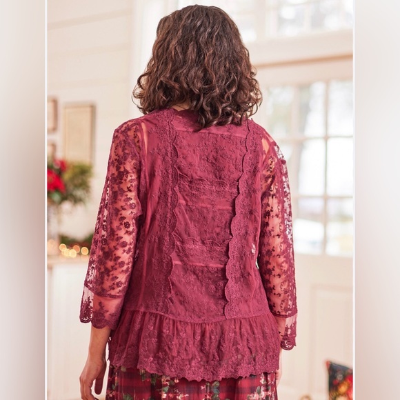 April Cornell Lace cover up size L - Picture 2 of 8